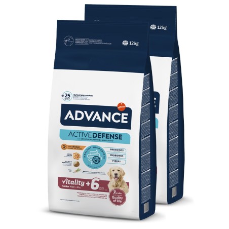 Ração para cão Advance Sénior maxi +6 - Frango e arroz