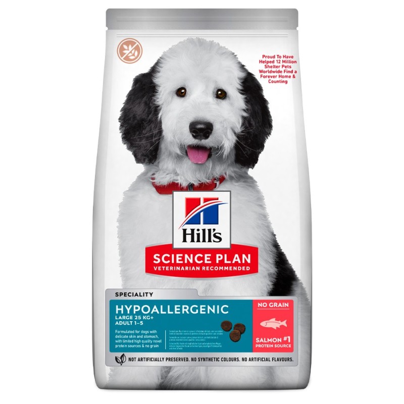 Ração para cães adultos de porte grande com alergias - Hill's Hypoallergenic Large Adult