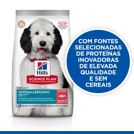 Ração para cães adultos de porte grande com alergias - Hill's Hypoallergenic Large Adult