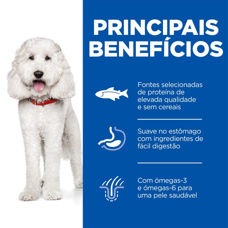 Ração para cães adultos de porte médio com alergias - Hill's Hypoallergenic Medium Adult
