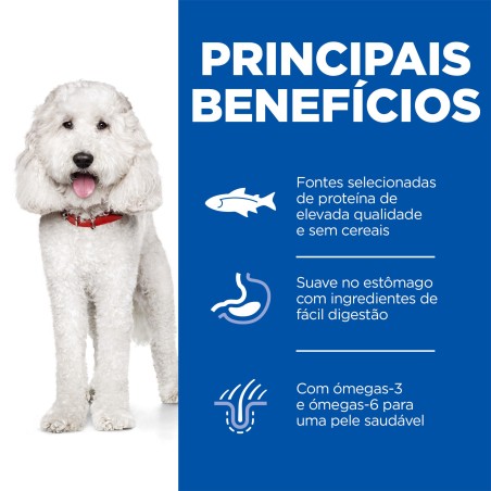 Ração para cães adultos de porte médio com alergias - Hill's Hypoallergenic Medium Adult