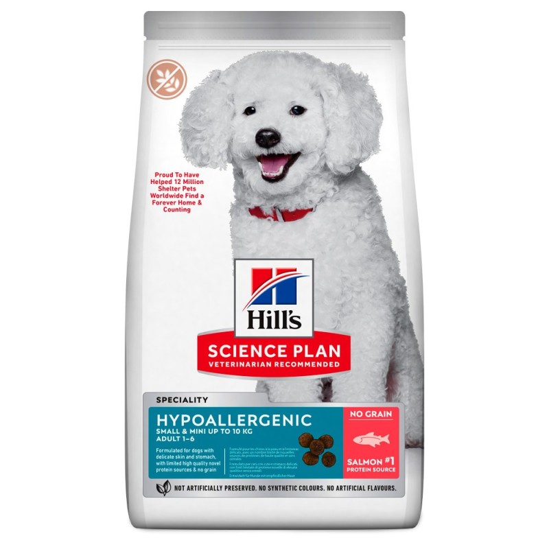 Ração para cães adultos de porte mini e pequeno com alergias - Hill's Hypoallergenic Mini & Small Adult