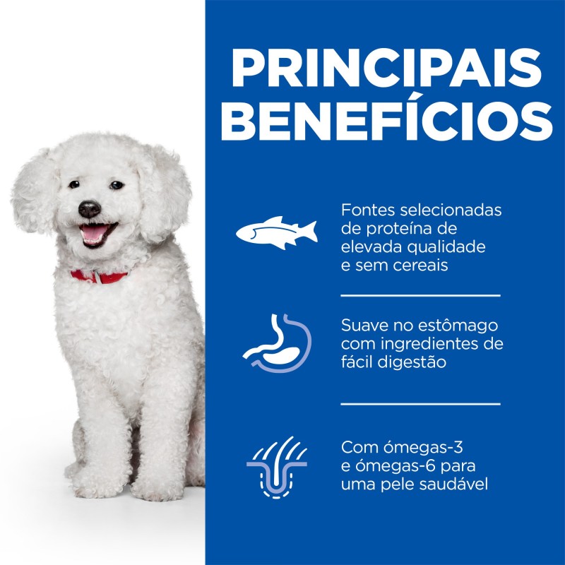 Ração para cães adultos de porte mini e pequeno com alergias - Hill's Hypoallergenic Mini & Small Adult