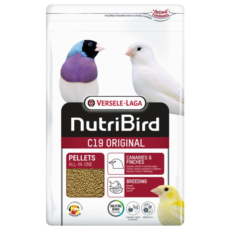 NutriBird C19 Original - Alimento para canários e aves silvestres e exóticas