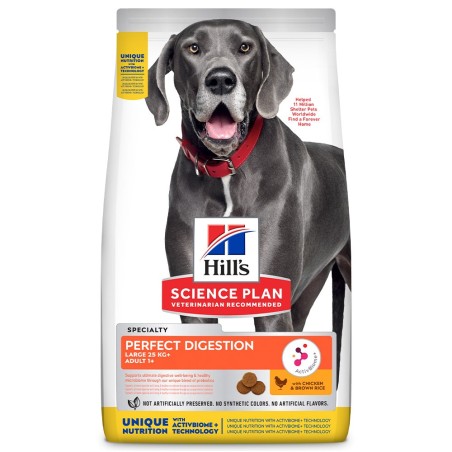 Ração seca para cão adulto de porte grande - Frango e arroz - Hill's Perfect Digestion Large