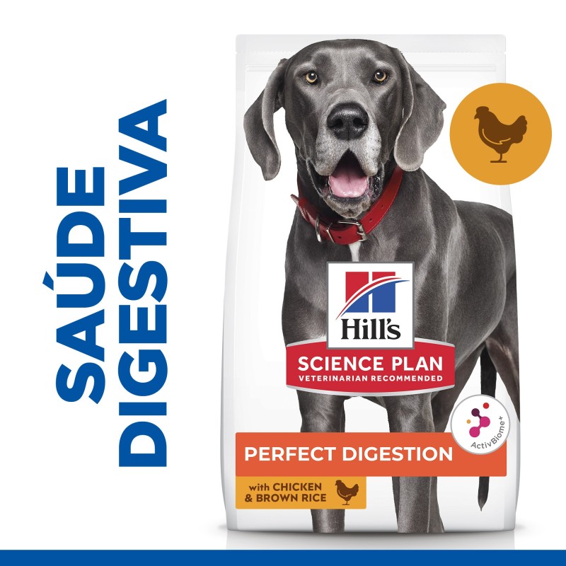 Ração seca para cão adulto de porte grande - Frango e arroz - Hill's Perfect Digestion Large