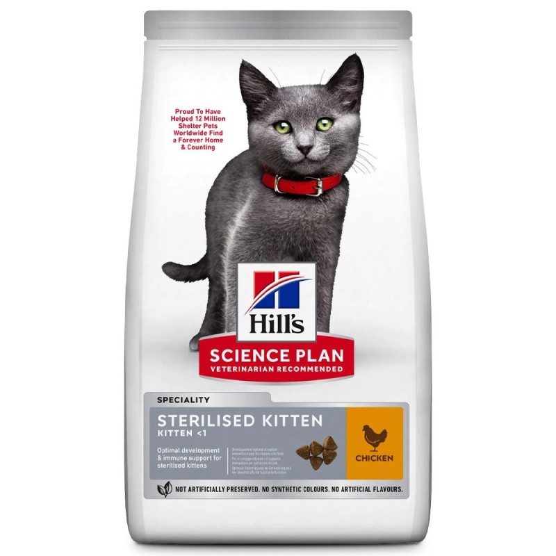 Ração para gato esterilizado - Hill's Kitten - Frango