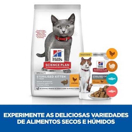 Ração para gato esterilizado - Hill's Kitten - Frango
