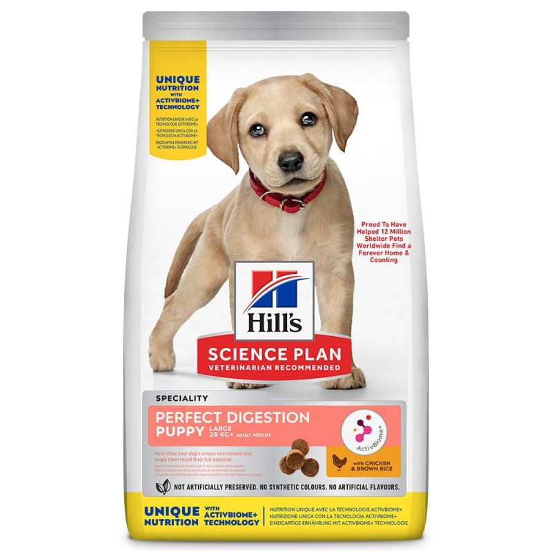 Ração para Cão - Hill's Perfect Digestion Puppy Large - Frango e arroz