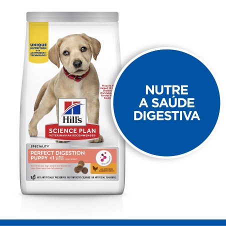 Ração para Cão - Hill's Perfect Digestion Puppy Large - Frango e arroz