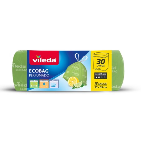 Sacos do lixo perfumados a Limão - Vileda Ecobag