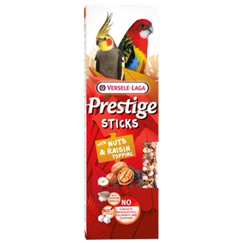 Sticks para periquitos grandes - Nozes e passas