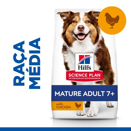 Ração para cão sénior - Hill's Mature Adult 7+ Medium - Frango