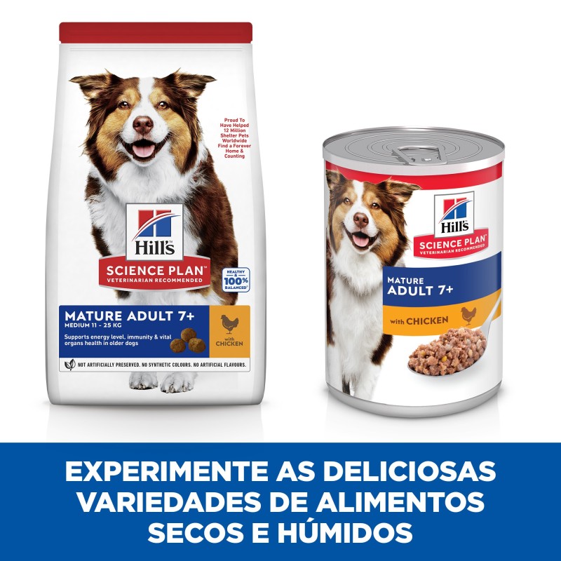 Ração para cão sénior - Hill's Mature Adult 7+ Medium - Frango