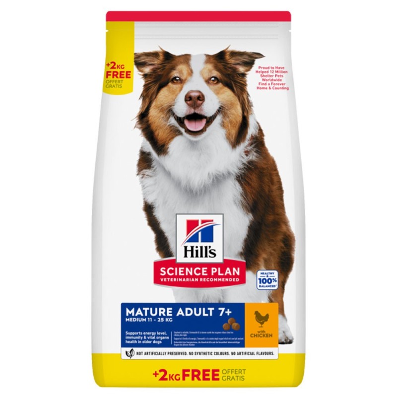 Ração para cão sénior - Hill's Mature Adult 7+ Medium - Frango