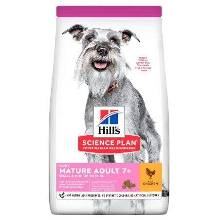 Ração para cão pequeno sénior - Hill's Small & Mini Mature 7+ Light