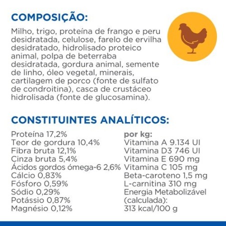 Ração para cão pequeno sénior - Hill's Small & Mini Mature 7+ Light