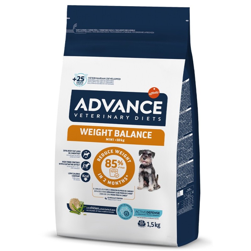 Advance VET Weight Balance Mini - Ração para cão com excesso de peso