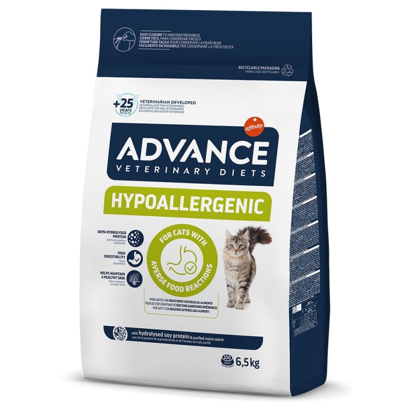 Advance VET Hypoallergenic - Ração seca para gato adulto com alergias