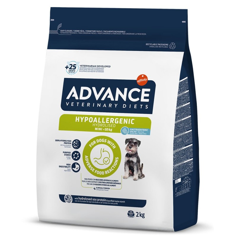 Advance VET Hypoallergenic Mini - Ração para cão adulto pequeno com alergias