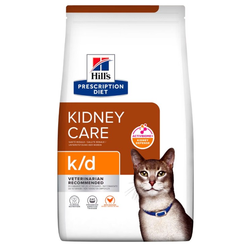 Hill's PD Kidney Care k/d - Ração seca para gato para suporte da saúde renal - Frango
