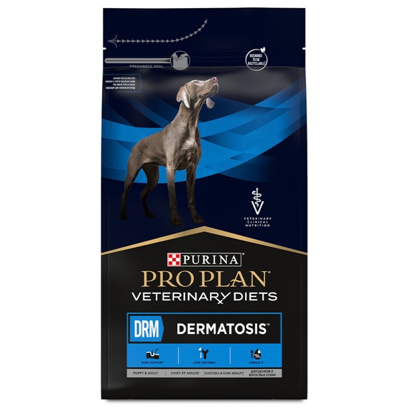 Ração seca para cão com dermatose - Pro Plan VD DRM Dermatosis