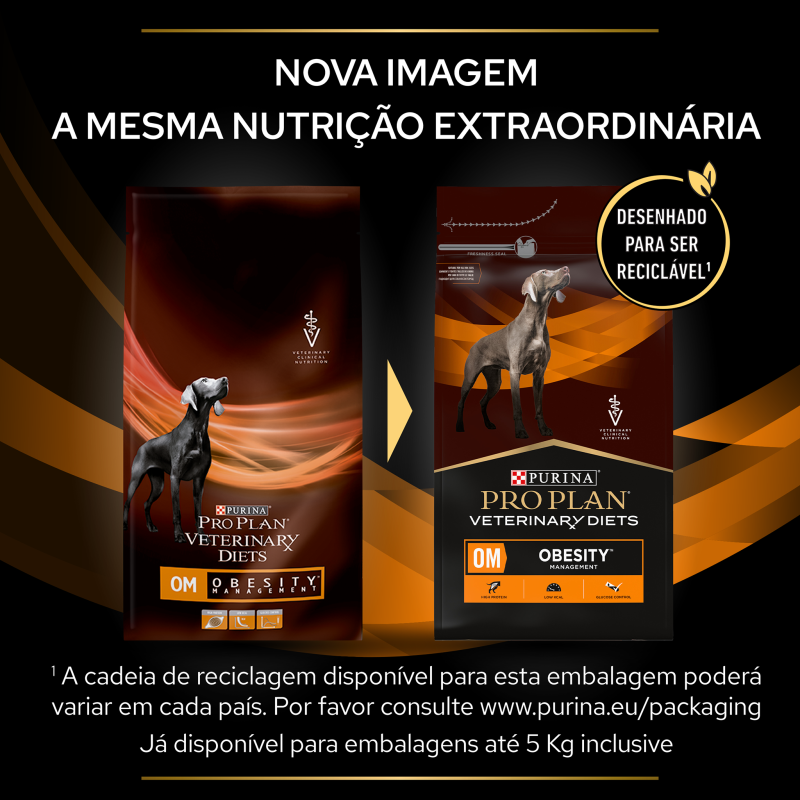 Ração para cão com excesso de peso - Pro Plan VD OM Obesity Management