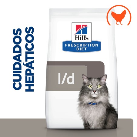 Hill's PD Liver Care l/d - Ração seca para gato para suporte da função hepática