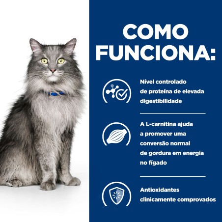 Hill's PD Liver Care l/d - Ração seca para gato para suporte da função hepática