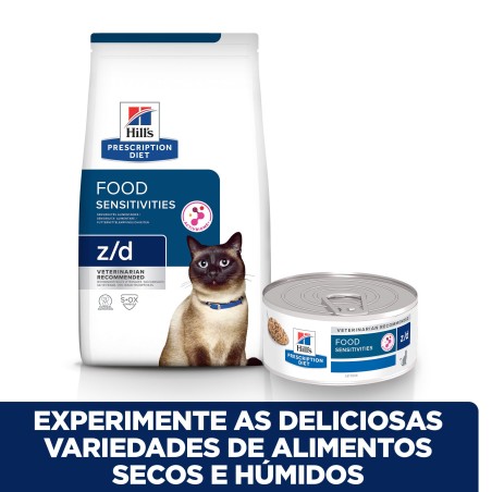 Ração para gato com sensibilidades Hill's z/d Food Sensitives