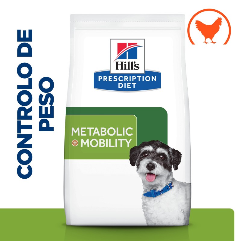 Ração para cães pequenos com excesso de peso - Hill's PD Metabolic + Mobility Mini