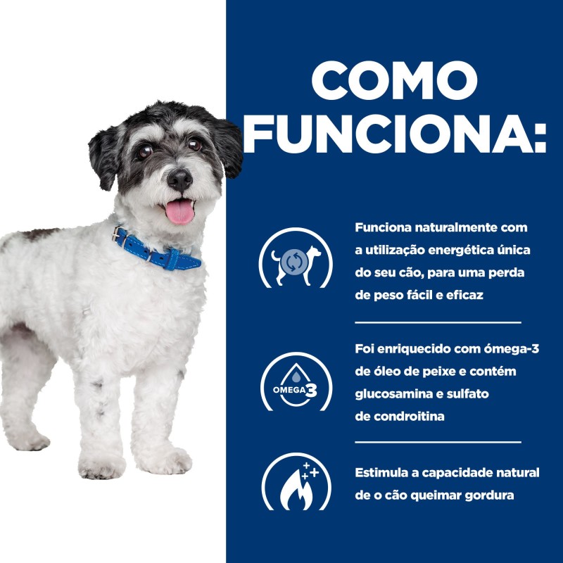 Ração para cães pequenos com excesso de peso - Hill's PD Metabolic + Mobility Mini