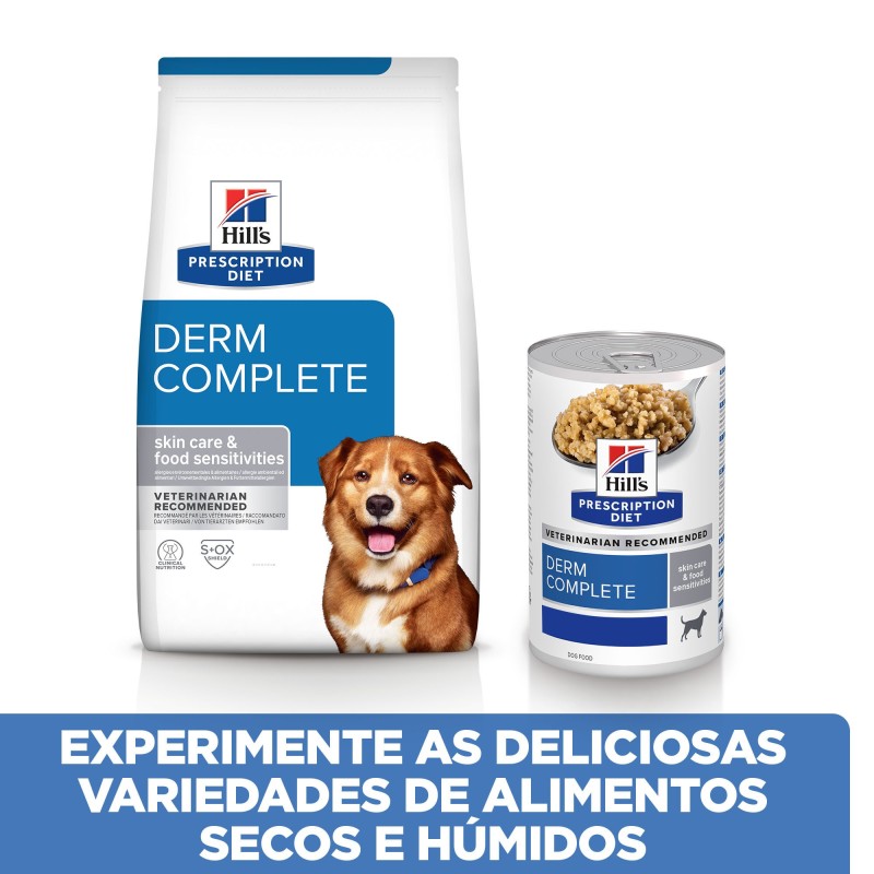 Ração para cães com alergias - Hill's Derm Complete
