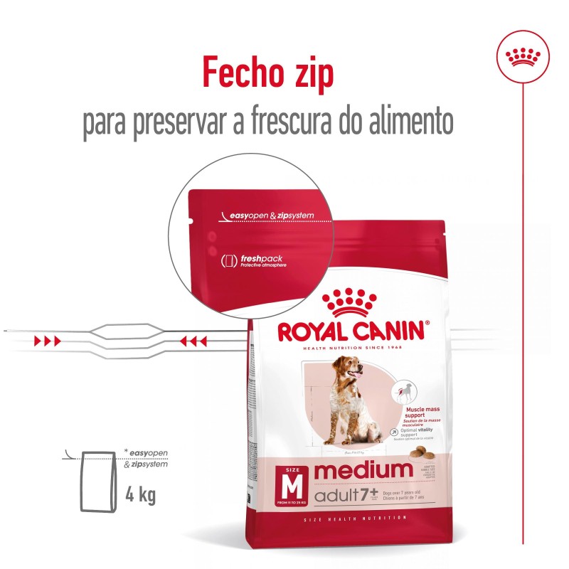 Ração para cão Royal Canin Medium Adult 7+