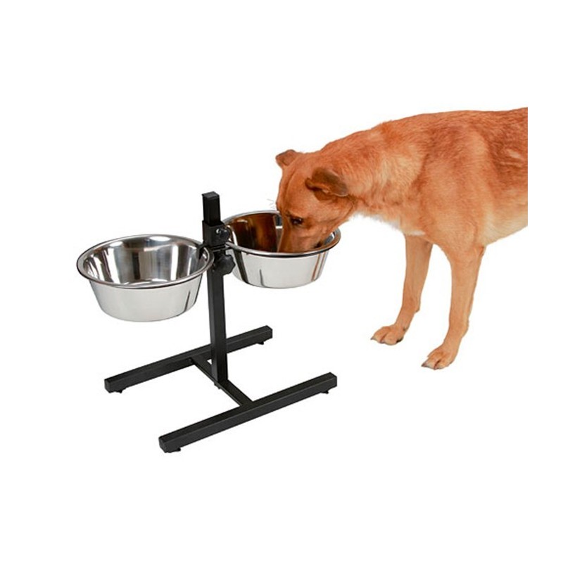 Comedouro duplo regulável para cão - Kerbl