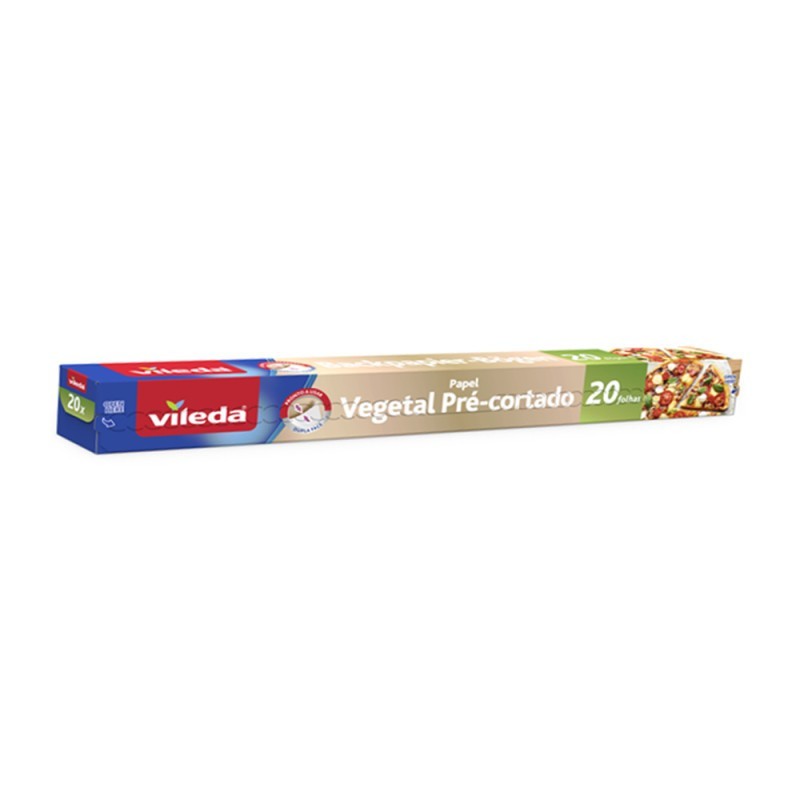 Papel vegetal para forno 20 folhas - Vileda