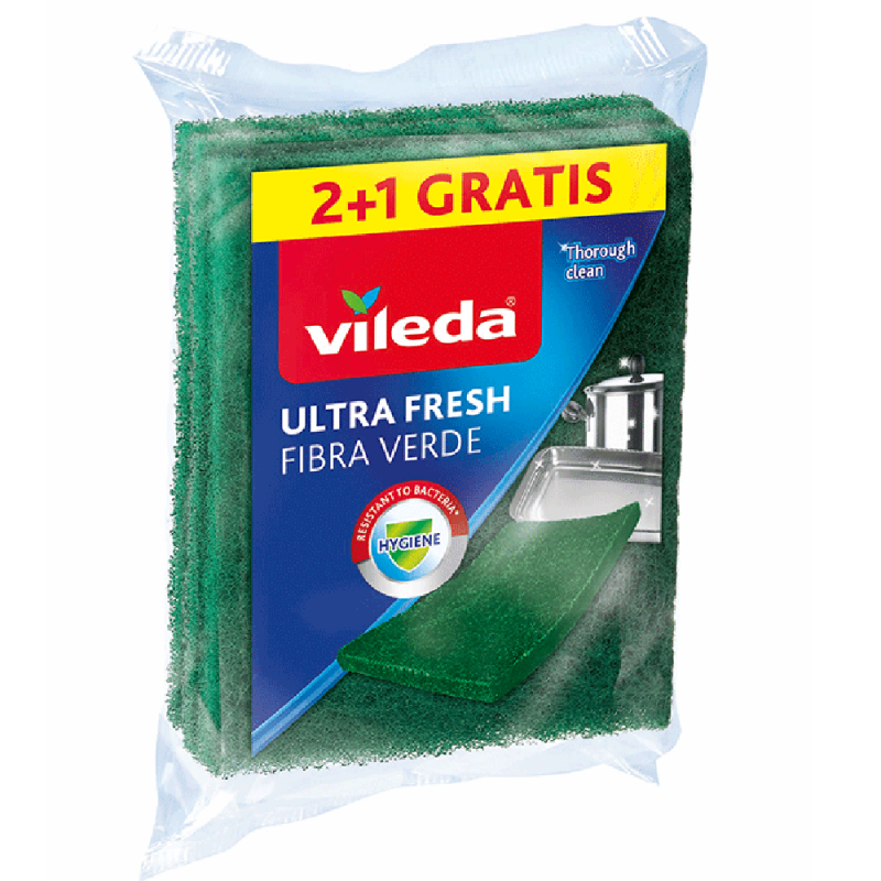 Esfregão de fibra verde Ultra Fresh - Vileda