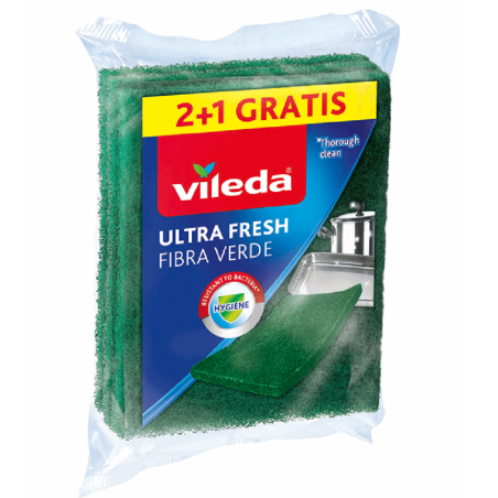 Esfregão de fibra verde Ultra Fresh - Vileda