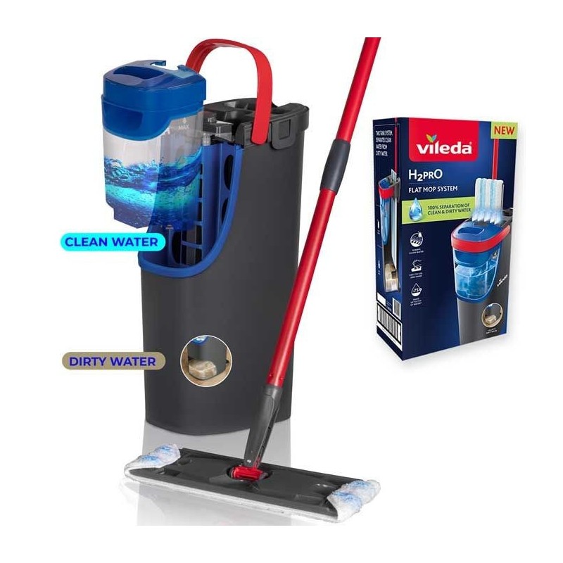 Sistema de mopa H2prO com separação de água limpa/suja - Vileda