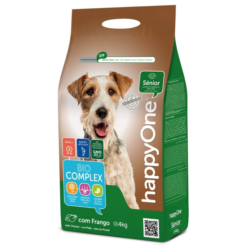 Ração para cão happyOne Sénior - Frango