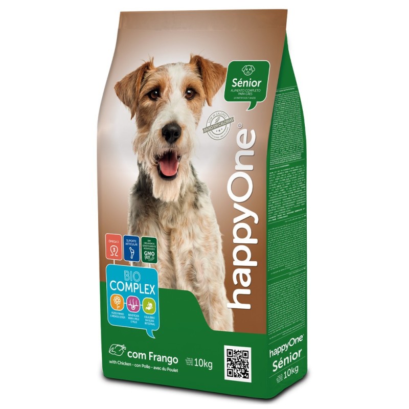 Ração para cão happyOne Sénior - Frango
