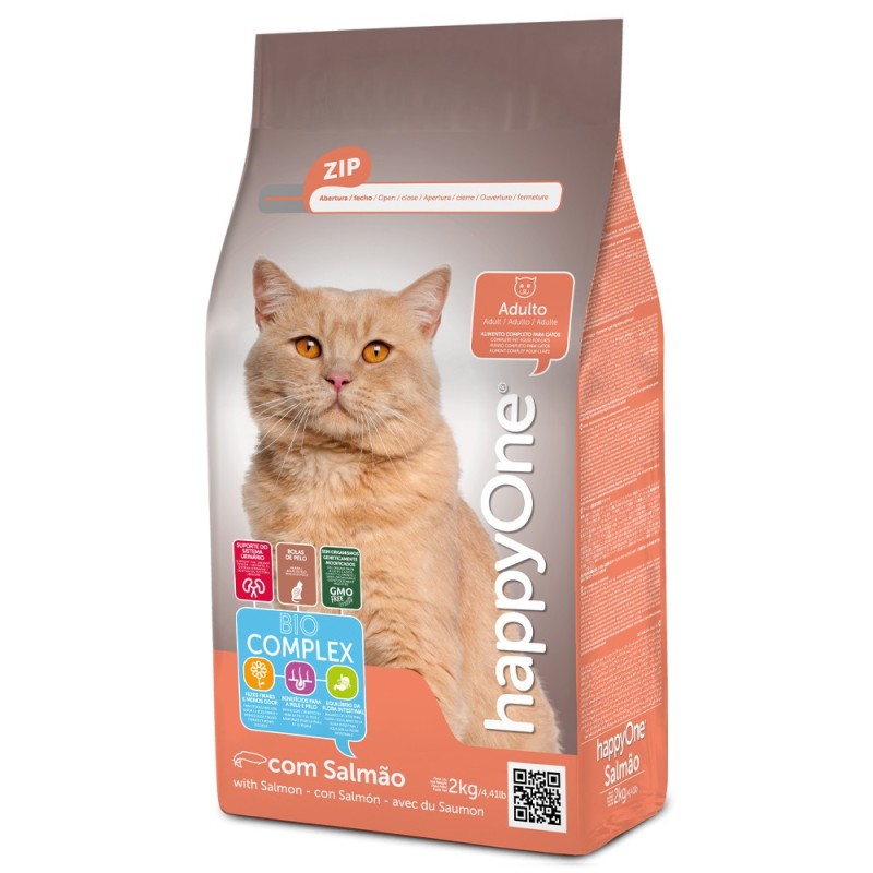 Ração para gato happyOne - Salmão